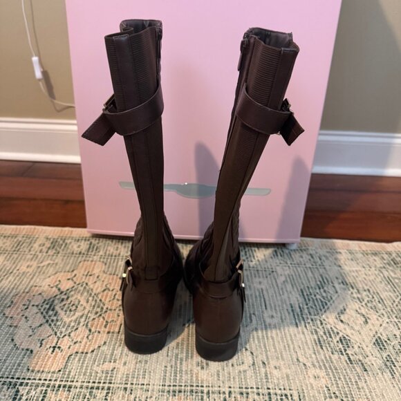 *Extra Wide Calf* Dark Brown Riding Boots (9W) - Picture 3 of 5